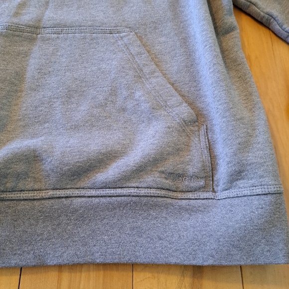 VGUC! L.L. Bean Katahdin Iron Works Quarter Zip Sweatshirt Gray Heather - Picture 8 of 16